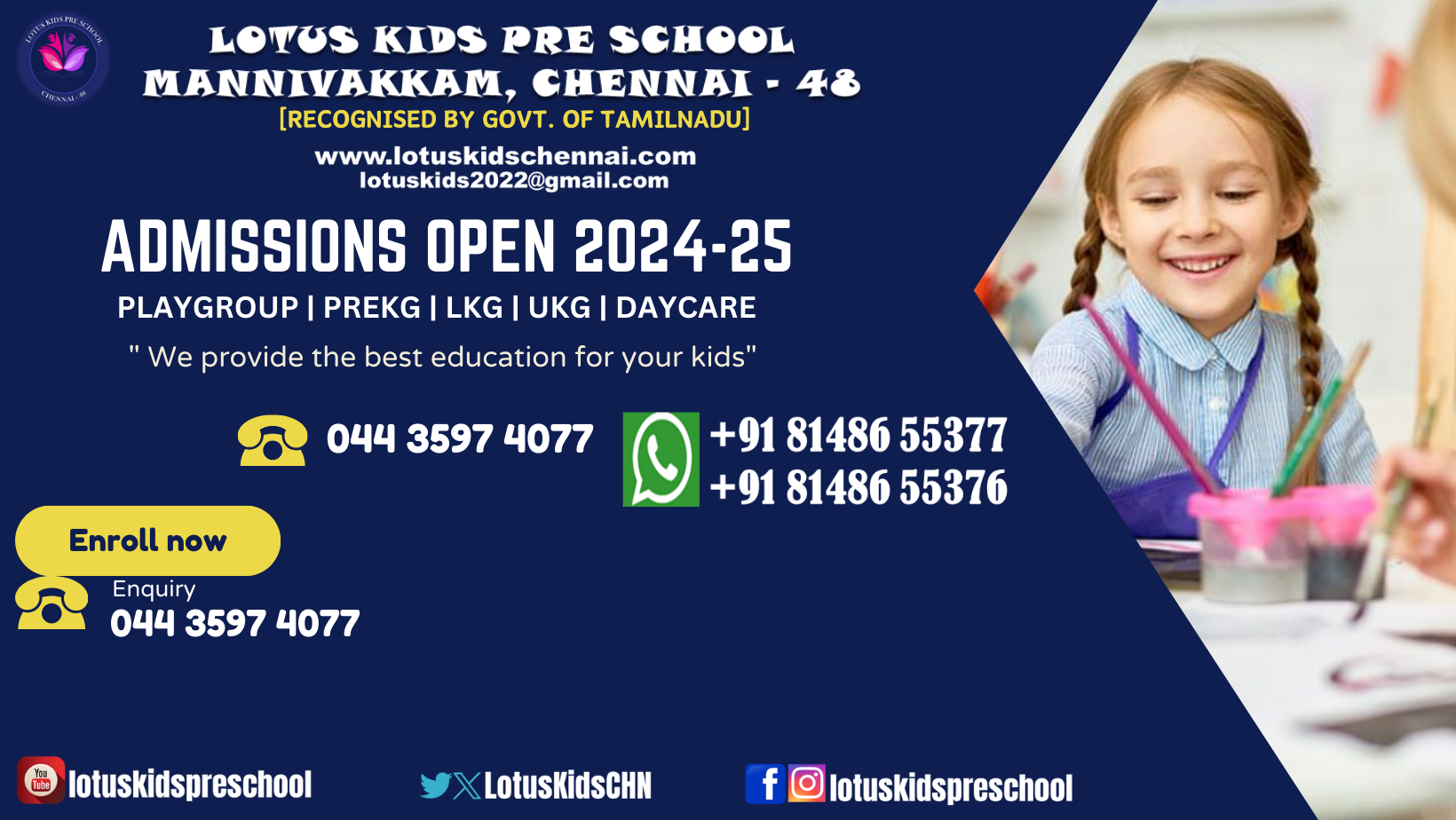 Play Schools In Chennai Preschool In Chennai Lotus Kids Chennai